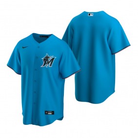 Men's Miami Marlins Nike Blue Replica Alternate Jersey