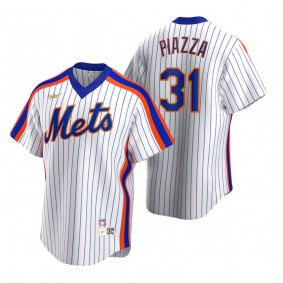 Men's New York Mets Mike Piazza Nike White Cooperstown Collection Home Jersey