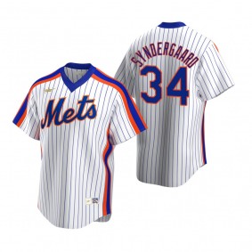 Men's New York Mets Noah Syndergaard Nike White Cooperstown Collection Home Jersey