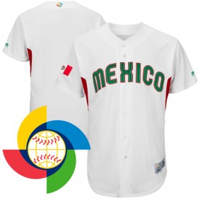 Men's 2017 World Baseball Classic Mexico White Authentic Team Jersey
