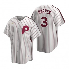 Men's Philadelphia Phillies Bryce Harper Nike White Cooperstown Collection Home Jersey