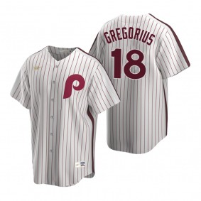 Men's Philadelphia Phillies Didi Gregorius Nike White Cooperstown Collection Home Jersey