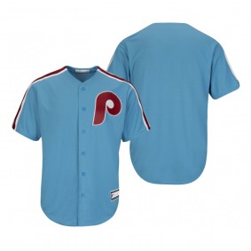 Men's Philadelphia Phillies Light Blue Cooperstown Collection Replica Big & Tall Jersey