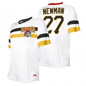 Men's Pittsburgh Pirates Kevin Newman Stitches White Cooperstown Collection V-Neck Jersey