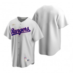 Men's Texas Rangers Nike White Cooperstown Collection Home Jersey