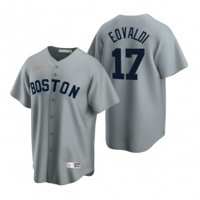 Men's Boston Red Sox Nathan Eovaldi Nike Gray Cooperstown Collection Road Jersey
