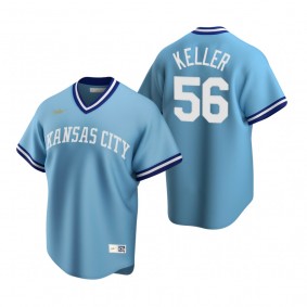 Men's Kansas City Royals Brad Keller Nike Light Blue Cooperstown Collection Road Jersey