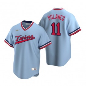 Men's Minnesota Twins Jorge Polanco Nike Light Blue Cooperstown Collection Road Jersey