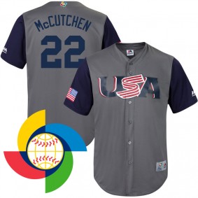 Men's 2017 World Baseball Classic USA Andrew McCutchen Gray Replica Jersey