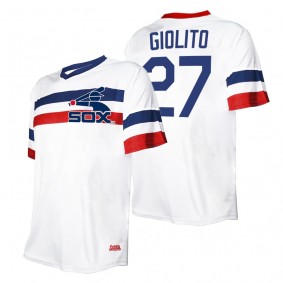 Men's Chicago White Sox Lucas Giolito Stitches White Cooperstown Collection V-Neck Jersey