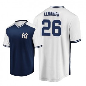 DJ LeMahieu New York Yankees #26 Navy White Iconic Player Cooperstown Collection Jersey Men's
