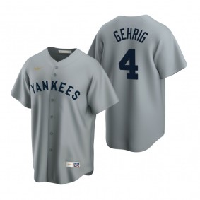 Men's New York Yankees Lou Gehrig Nike Gray Cooperstown Collection Road Jersey