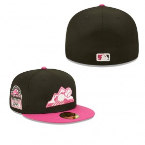 Men's Colorado Rockies Black Pink 1995 Coors Field Passion 59FIFTY Fitted Hat