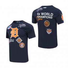 Men's Detroit Tigers Pro Standard Navy Championship T-Shirt