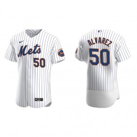 Men's New York Mets Francisco Alvarez White Authentic Home Jersey