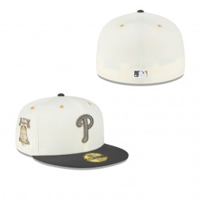 Men's Philadelphia Phillies Cream Charcoal 1952 MLB All-Star Game Chrome 59FIFTY Fitted Hat
