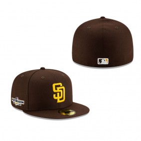 Men's San Diego Padres Brown 2022 Postseason Side Patch 59FIFTY Fitted Hat