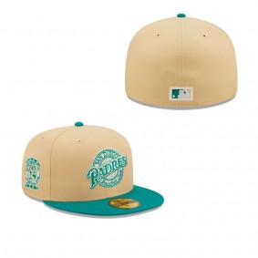 Men's San Diego Padres Natural Teal Mango Forest 59FIFTY fitted hat