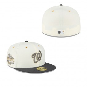 Men's Washington Nationals Cream Charcoal 2019 MLB All-Star Game Chrome 59FIFTY Fitted Hat