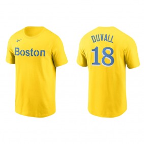 Men's Adam Duvall Boston Red Sox Gold City Connect Wordmark T-Shirt