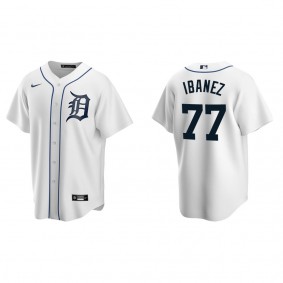 Men's Detroit Tigers Andy Ibanez White Replica Home Jersey