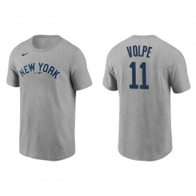 Men's Anthony Volpe New York Yankees Gray Field of Dreams T-Shirt