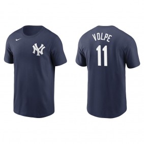 Men's Anthony Volpe New York Yankees Navy Name & Number T-Shirt