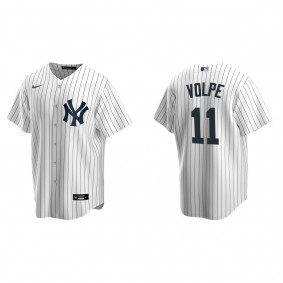 Men's Anthony Volpe New York Yankees White Replica Home Jersey