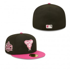 Men's Arizona Diamondbacks Black Pink 20th Anniversary Passion 59FIFTY Fitted Hat