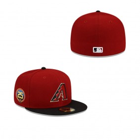 Men's Arizona Diamondbacks Red 25th Anniversary Authentic Collection On-Field 59FIFTY Fitted Hat