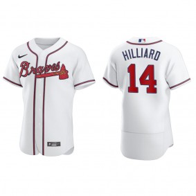 Men's Sam Hilliard Atlanta Braves White Authentic Home Jersey