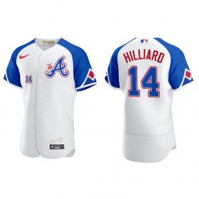 Men's Sam Hilliard Atlanta Braves White City Connect Authentic Jersey