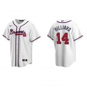 Men's Sam Hilliard Atlanta Braves White Replica Home Jersey