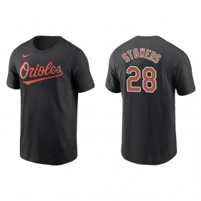 Men's Kyle Stowers Baltimore Orioles Black Name & Number T-Shirt