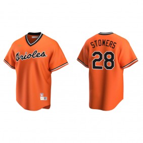 Men's Kyle Stowers Baltimore Orioles Orange Cooperstown Collection Alternate Jersey