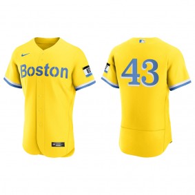 Men's Adalberto Mondesi Boston Red Sox Gold Light Blue City Connect Authentic Jersey