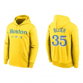 Men's Richard Bleier Boston Red Sox Gold City Connect Therma Hoodie