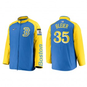 Men's Richard Bleier Boston Red Sox Light Blue City Connect Baseball Dugout Jacket