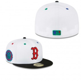 Men's Boston Red Sox White Black 1915 World Series Primary Eye 59FIFTY Fitted Hat