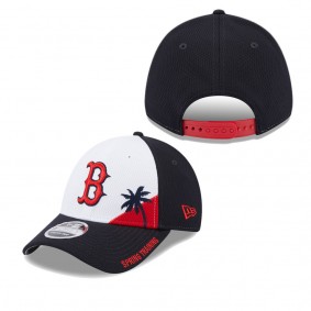 Men's Boston Red Sox White Navy Spring Training Icon 9FORTY Snapback Hat