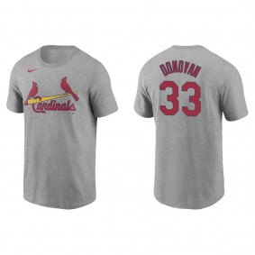 Men's Brendan Donovan St. Louis Cardinals Gray Name & Number T-Shirt