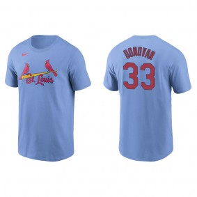 Men's Brendan Donovan St. Louis Cardinals Light Blue Name & Number T-Shirt