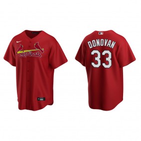 Men's Brendan Donovan St. Louis Cardinals Red Replica Alternate Jersey