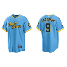 Men's Brian Anderson Milwaukee Brewers Powder Blue City Connect Replica Jersey