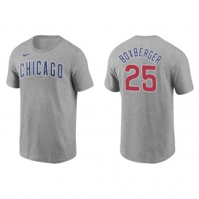 Men's Brad Boxberger Chicago Cubs Gray Name & Number T-Shirt