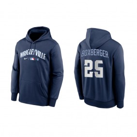 Men's Brad Boxberger Chicago Cubs Navy City Connect Pullover Hoodie