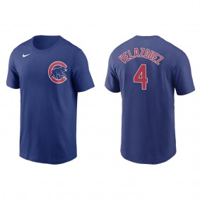 Men's Nelson Velazquez Chicago Cubs Royal Name & Number T-Shirt