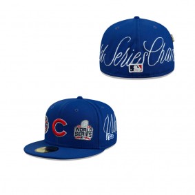Men's Chicago Cubs Royal Historic World Series Champions 59FIFTY Fitted Hat