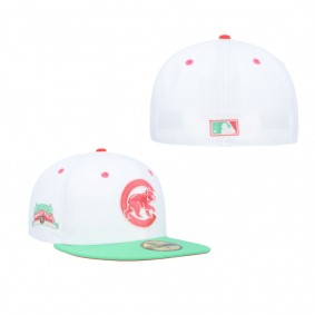 Men's Chicago Cubs White Green Watermelon Lolli 59FIFTY Fitted Hat
