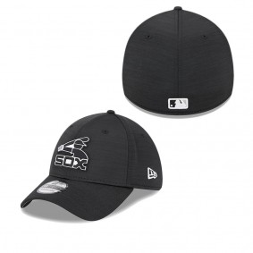 Men's Chicago White Sox Black 2023 Clubhouse 39THIRTY Flex Hat